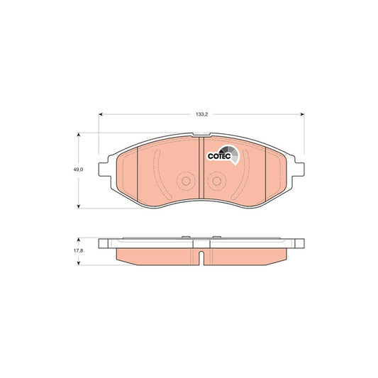 TRW Cotec Gdb3330 Brake Pad Set Not Prepared For Wear Indicator