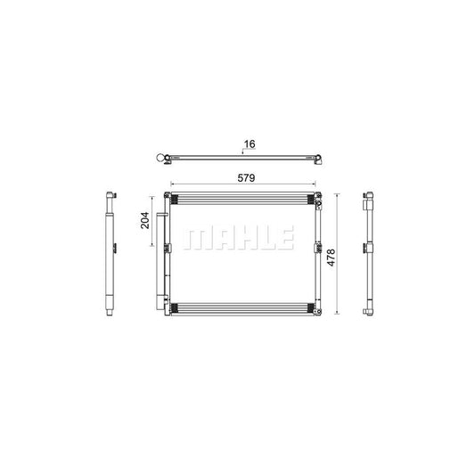 MAHLE ORIGINAL AC 838 000S Air conditioning condenser with dryer