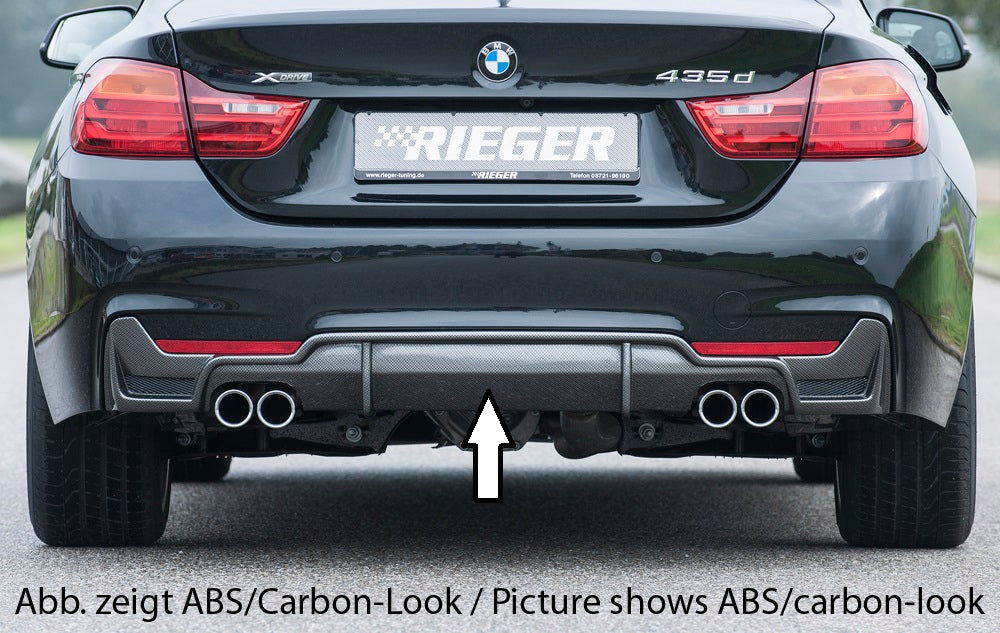 Rieger 00053490 BMW 4 Series F32 F33 F36 Rear Diffuser - Carbon Look
