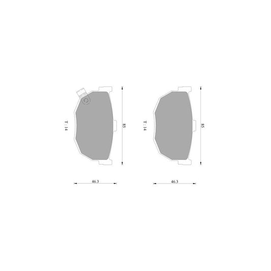 Bosch 0986Ab3064 Brake Pad Set BP3064