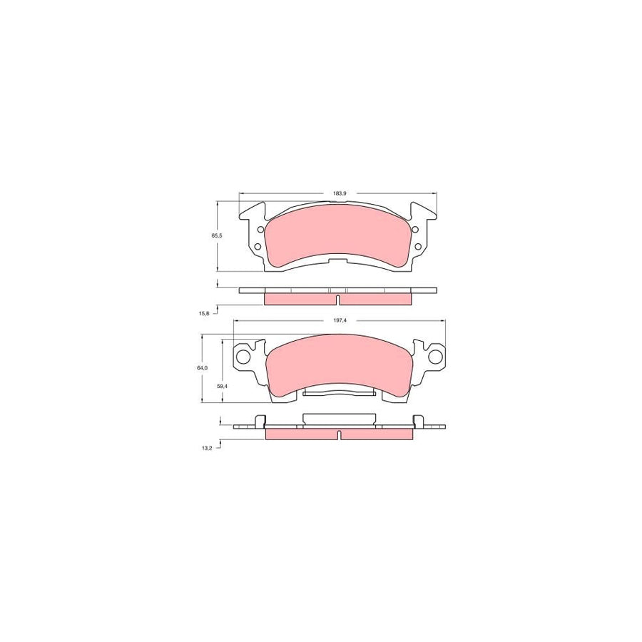 TRW Gdb742 Brake Pad Set Not Prepared For Wear Indicator