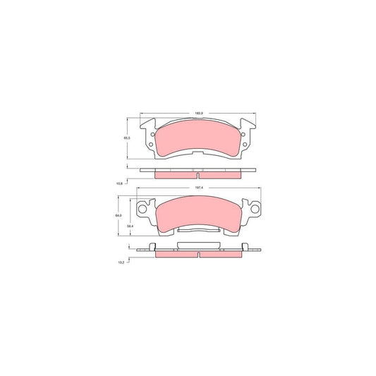 TRW Gdb742 Brake Pad Set Not Prepared For Wear Indicator
