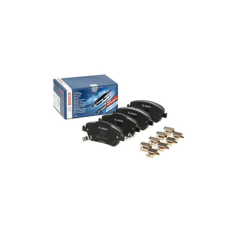 Bosch 0986494638 Brake Pad Set With Acoustic Wear Warning With Anti Squeak Plate With Mounting Manual BP1132