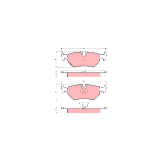 TRW Gdb1109 Brake Pad Set Prepared For Wear Indicator