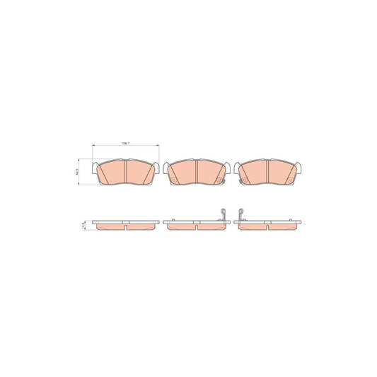 TRW Gdb1940 Brake Pad Set With Acoustic Wear Warning