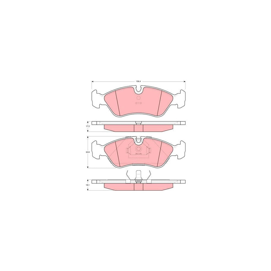 TRW Gdb3116 Brake Pad Set Prepared For Wear Indicator