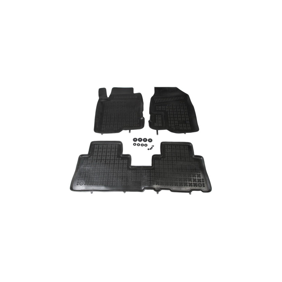 REZAW PLAST Tailored 200511 Floor mat set for CHEVROLET Captiva (C100, C140) Elastomer, Front and Rear, Quantity: 3, Black