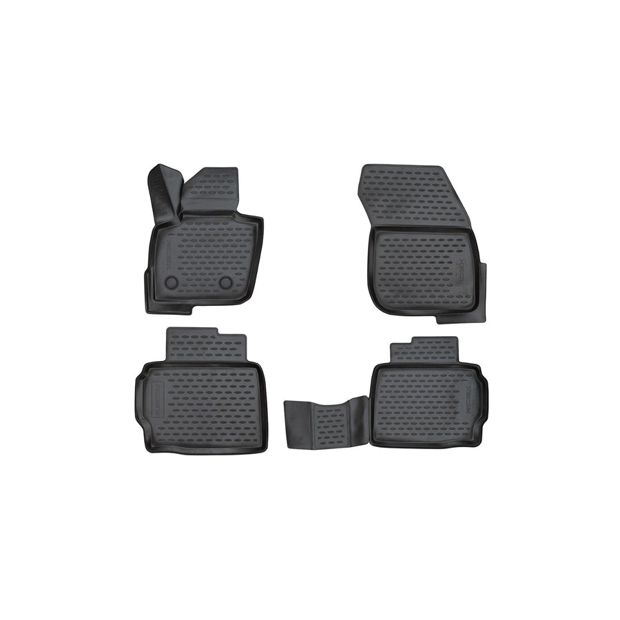 RIDEX Tailored 215A0913 Floor mat set for FORD Mondeo Mk5 Hatchback (CE) Elastomer, Front and Rear, Quantity: 4, Black
