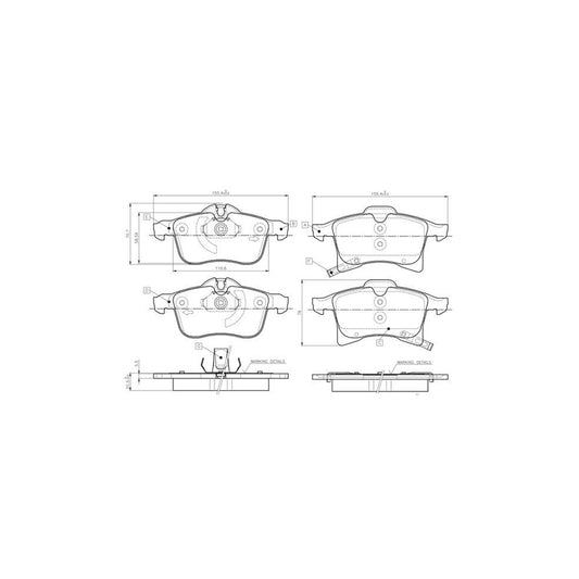 Bosch 0986Tb2459 Brake Pad Set Excl Wear Warning Contact With Accessories