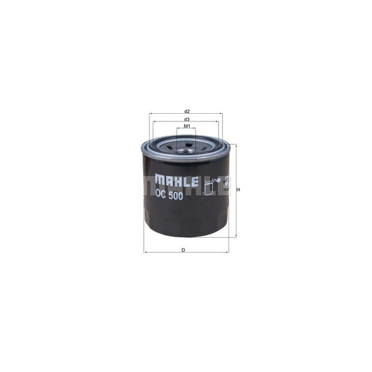 MAHLE ORIGINAL OC 500 Oil Filter Spin-on Filter