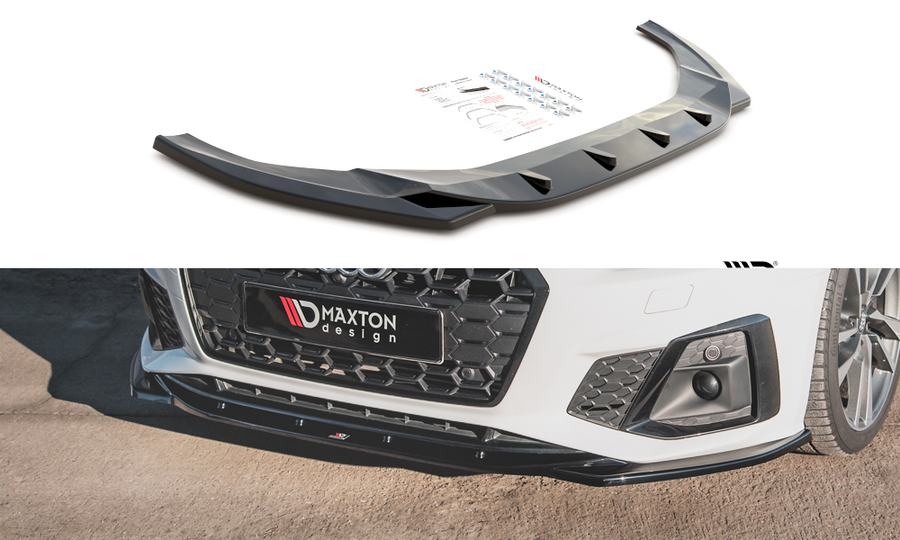 Maxton Design AU-S5-2F-FD1T Front Splitter V.1 Audi S5 / A5 S-Line F5 Facelift | Duco Car Parts UK Car Parts