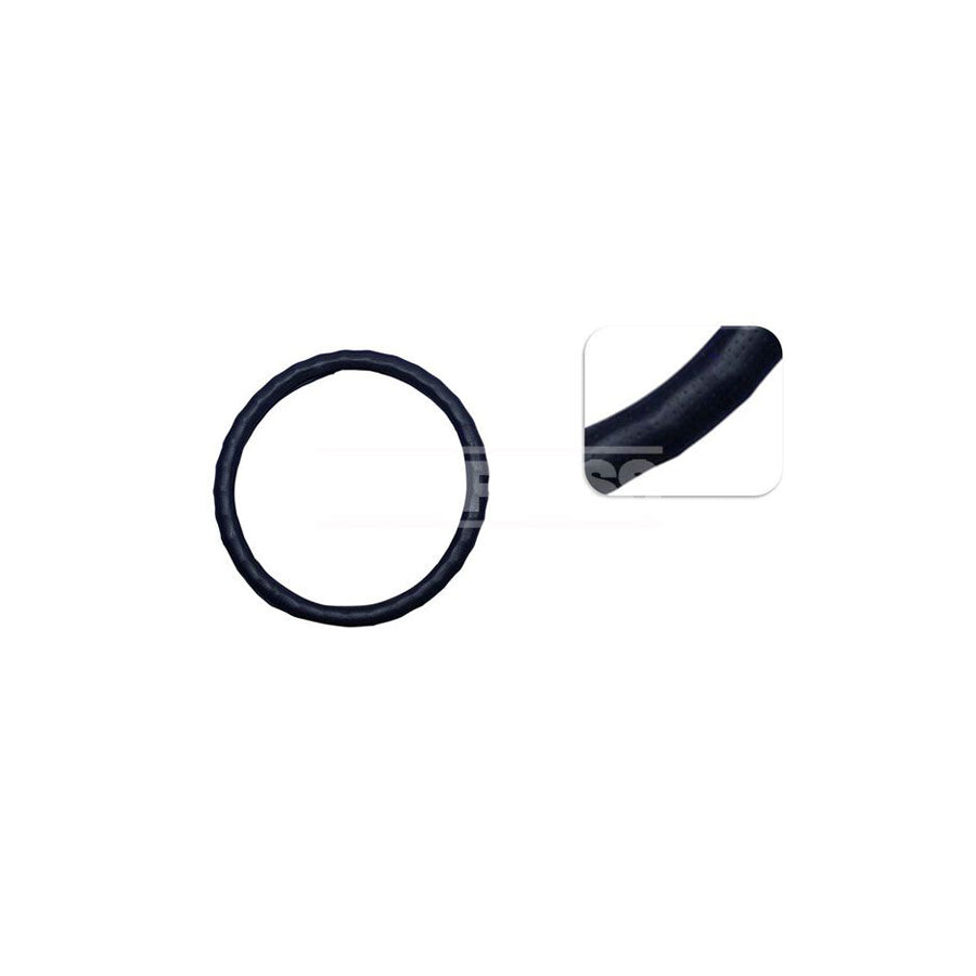 CARPRISS 79323328 Steering wheel cover Black, ?: 37-39cm, Leather, PU (Polyurethane), Thermoplast