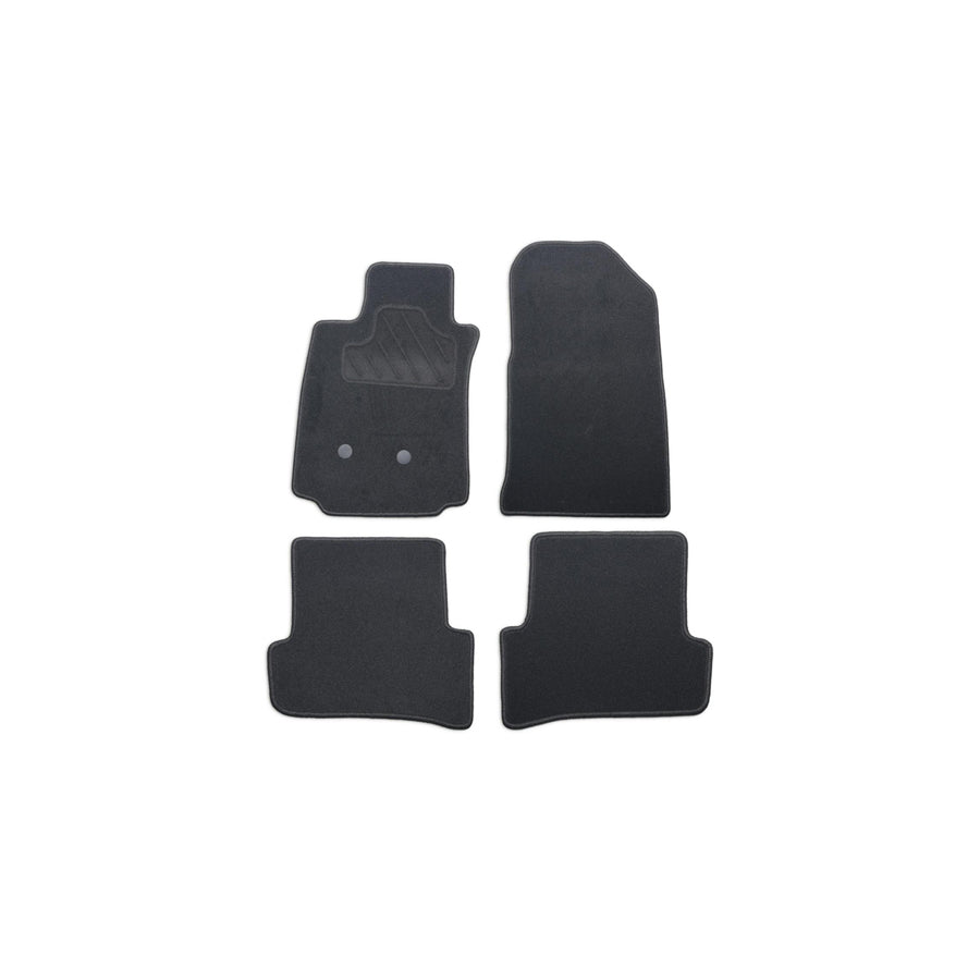 CUSTOPOL Tailored RNT125C Floor mat set Textile, Front and Rear, Quantity: 4, Black