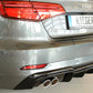 Rieger 00088180 Audi 8V A3 Rear Diffuser for Twin Tailpipe Left - Glossy Black