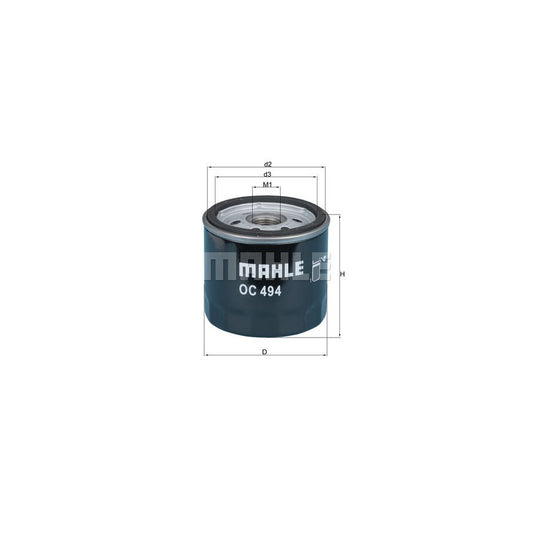 MAHLE ORIGINAL OC 494 Oil Filter for FIAT STILO Spin-on Filter