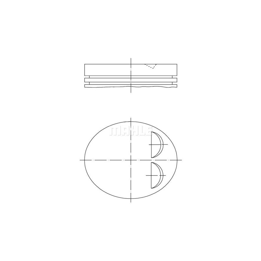 MAHLE ORIGINAL 011 84 00 Piston 72,5 mm, without cooling duct