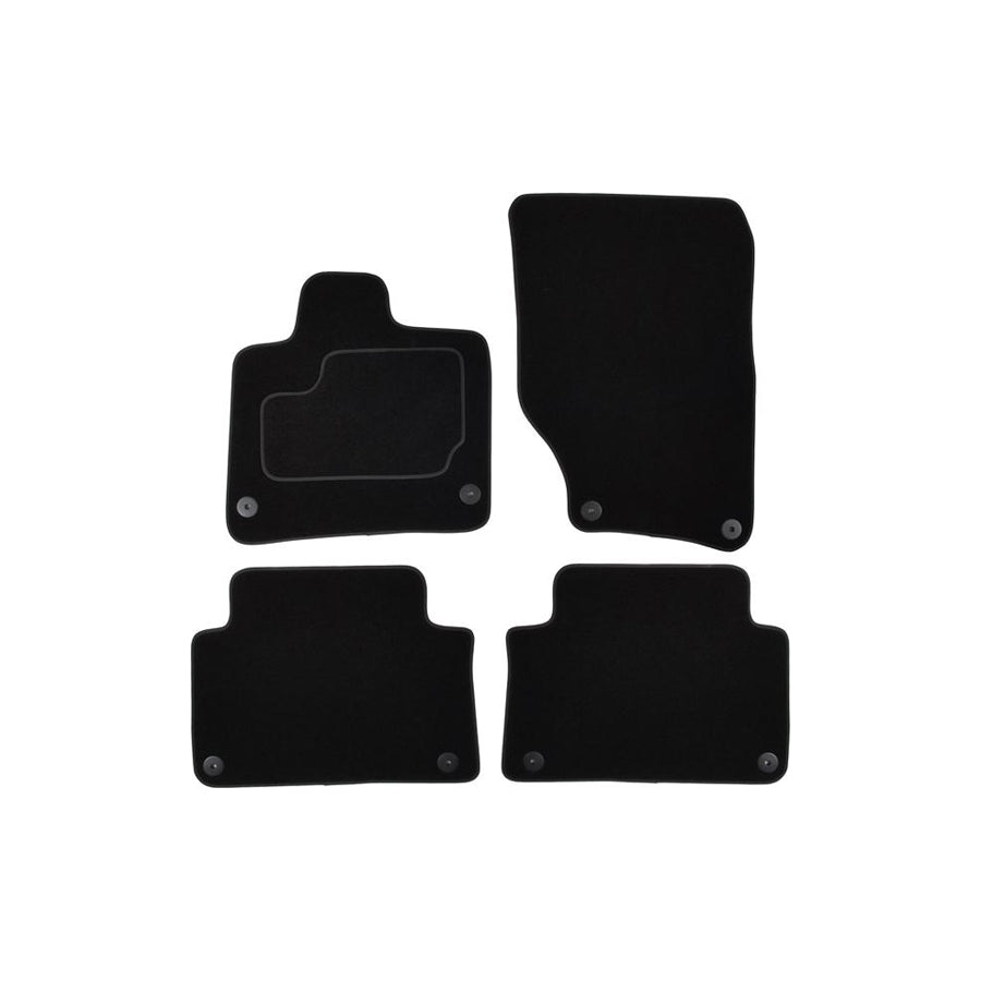CUSTOPOL Tailored AUD240C Floor mat set for AUDI Q7 (4LB) Textile, Front and Rear, Quantity: 4, Black