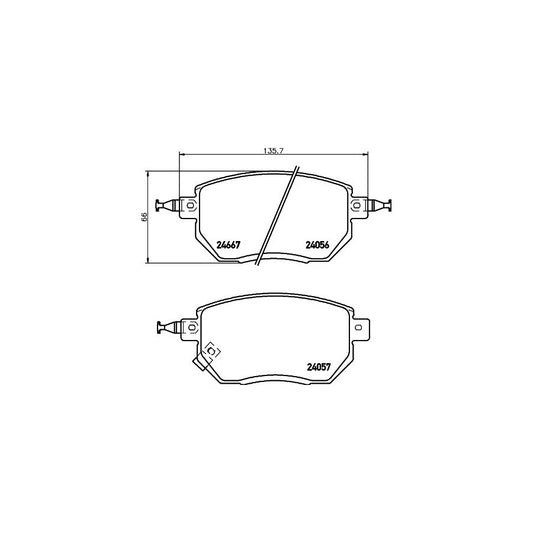 Hella 8DB 355 011 101 Brake Pad Set With Acoustic Wear Warning