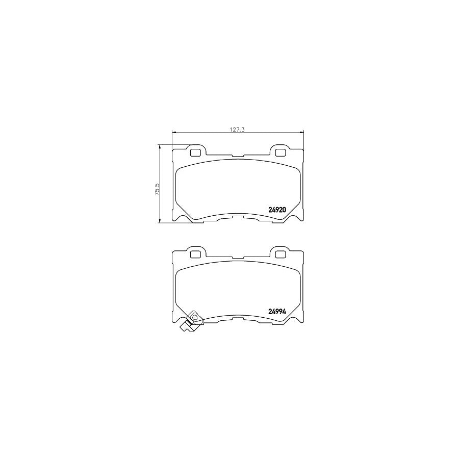 Hella 8DB 355 014 841 Brake Pad Set With Acoustic Wear Warning