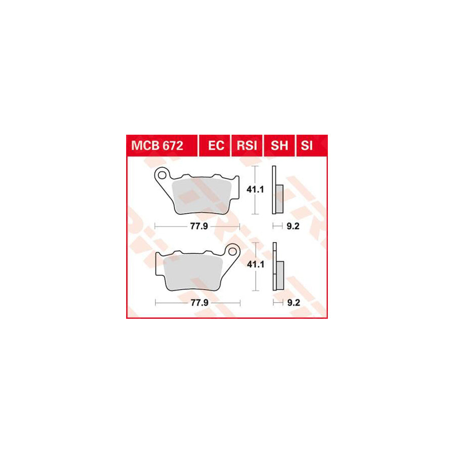 TRW Sinter Offroad Racing Mcb672Rsi Brake Pad Set