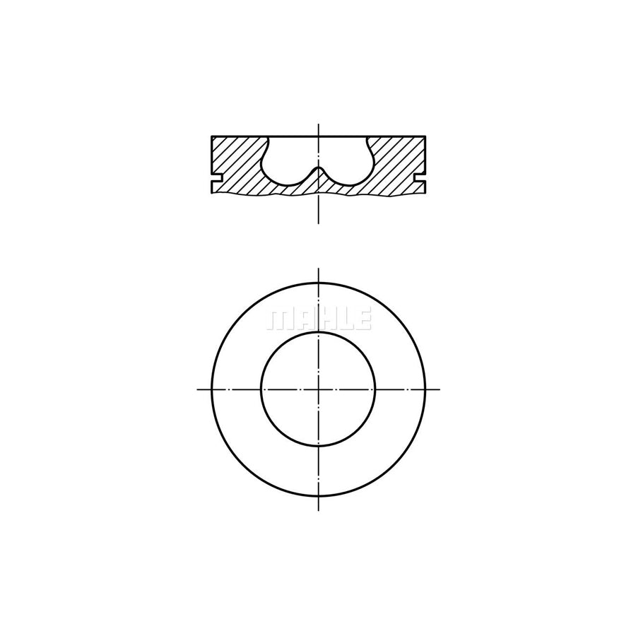 MAHLE ORIGINAL 033 PI 00102 000 Piston 83,0 mm, cooled piston ring carrier, with cooling duct, with piston ring carrier