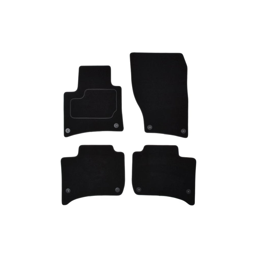 MAMMOOTH A041 VW380 PRM 01 Floor mat set for VW Touareg II (7P5, 7P6) Textile, Front and Rear, Quantity: 4, Black