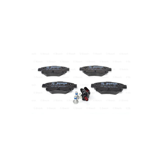 Bosch 0986494171 Brake Pad Set For Ford Transit Incl Wear Warning Contact With Anti Squeak Plate With Bolts Screws With Accessories BP1082