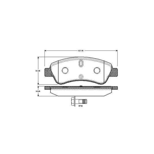 Bosch 0986Tb2407 Brake Pad Set Excl Wear Warning Contact With Bolts With Accessories
