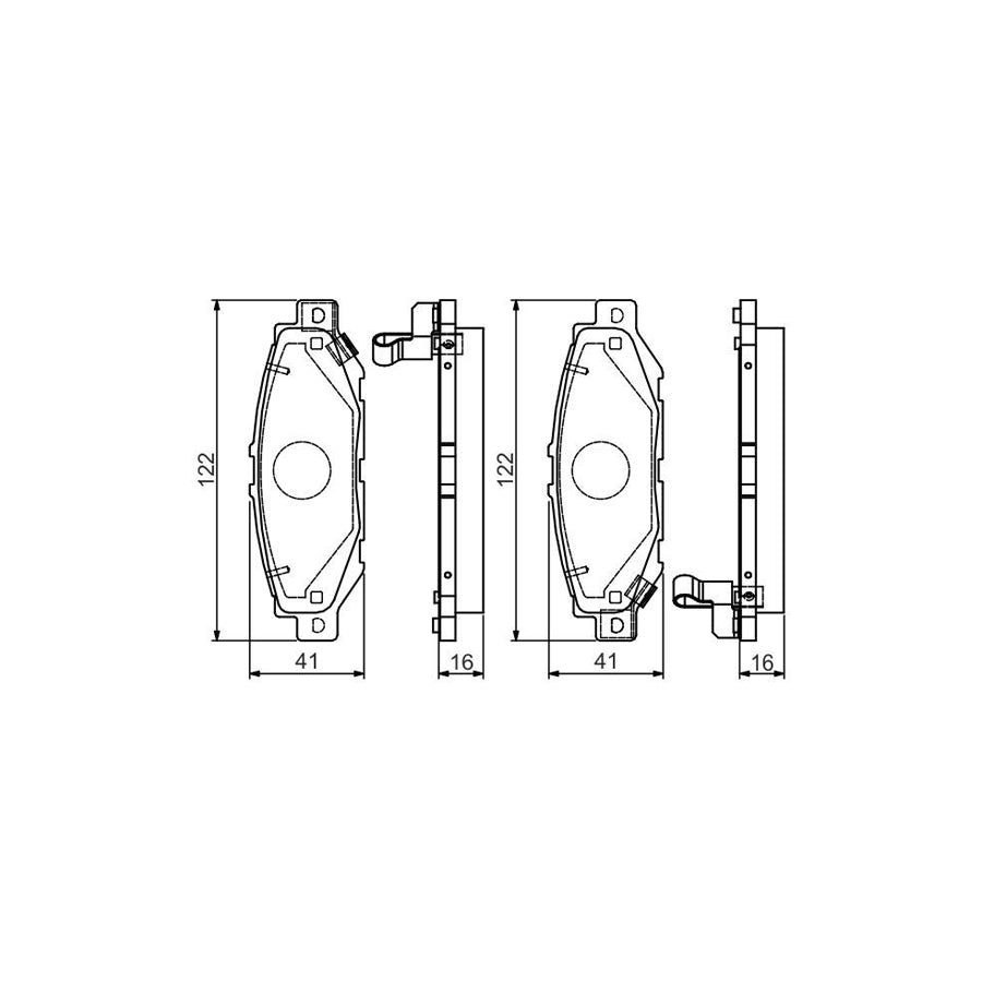 Bosch 0986495122 Brake Pad Set With Acoustic Wear Warning With Mounting Manual BP1480