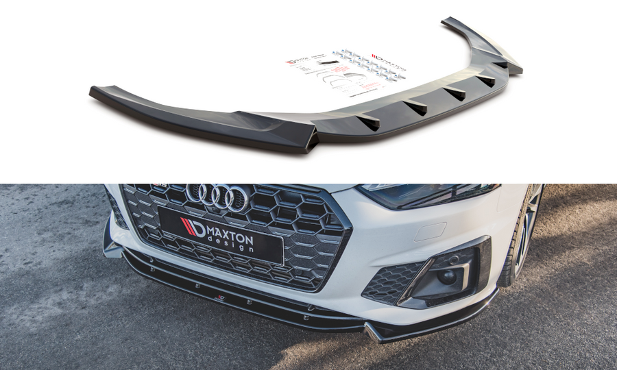 Maxton Design AU-S5-2F-FD2T Front Splitter V.2 Audi S5 / A5 S-Line F5 Facelift | Duco Car Parts UK Car Parts