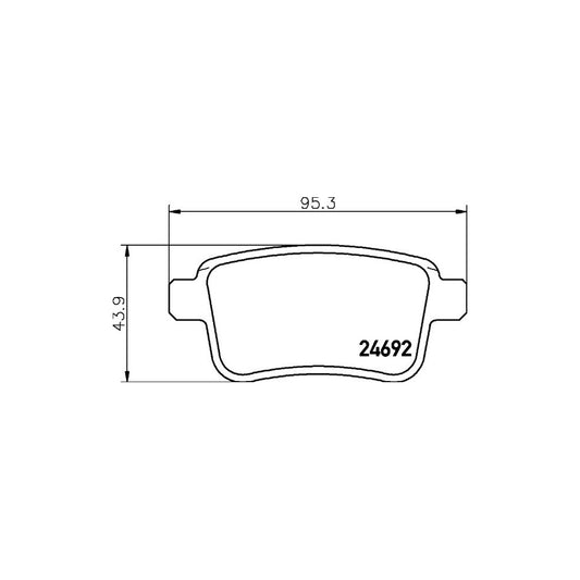 Hella 8DB 355 020 641 Brake Pad Set Not Prepared For Wear Indicator With Brake Caliper Screws