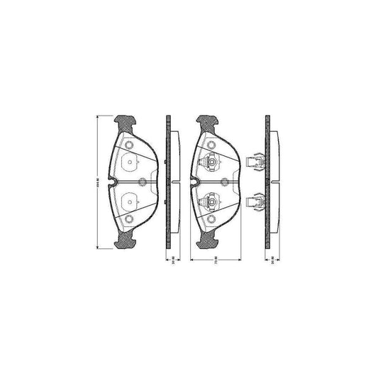 Bosch 0986Tb2744 Brake Pad Set Excl Wear Warning Contact With Accessories