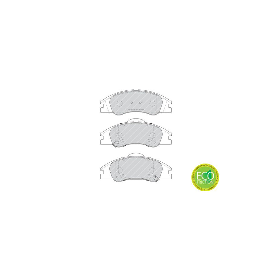 Ferodo Premier Eco Friction Fdb4014 Brake Pad Set With Acoustic Wear Warning With Piston Clip With Accessories