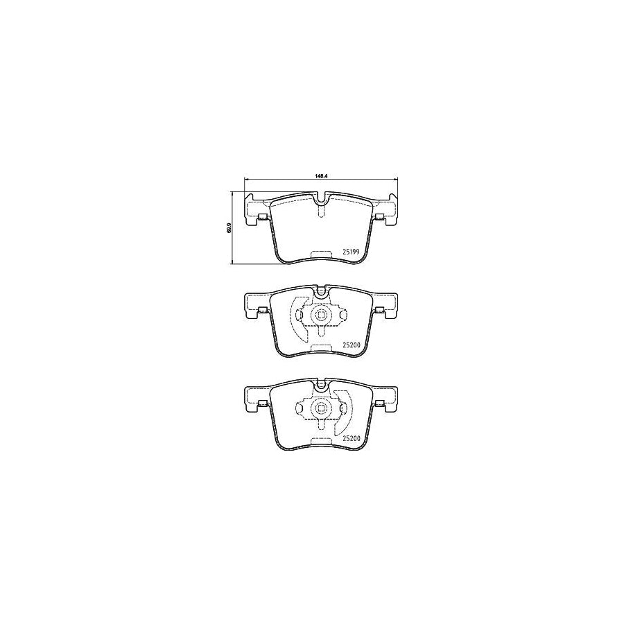 Hella 8DB 355 015 781 Brake Pad Set Prepared For Wear Indicator