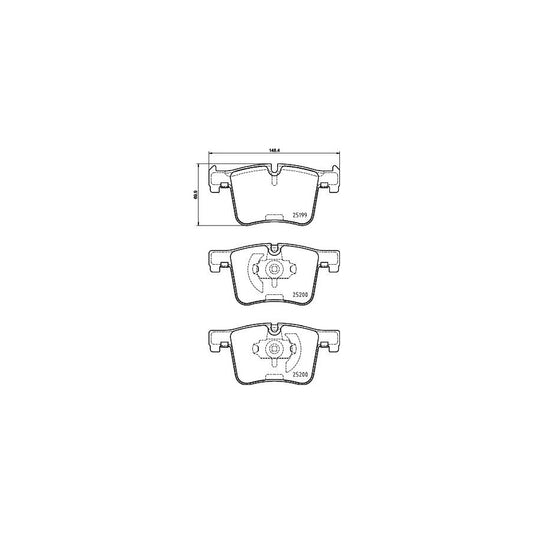 Hella 8DB 355 015 781 Brake Pad Set Prepared For Wear Indicator