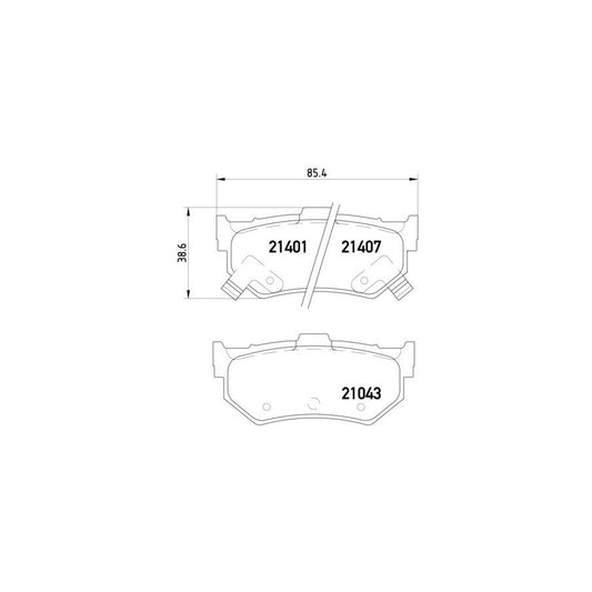 Brembo P 28 007 Brake Pad Set Excl Wear Warning Contact