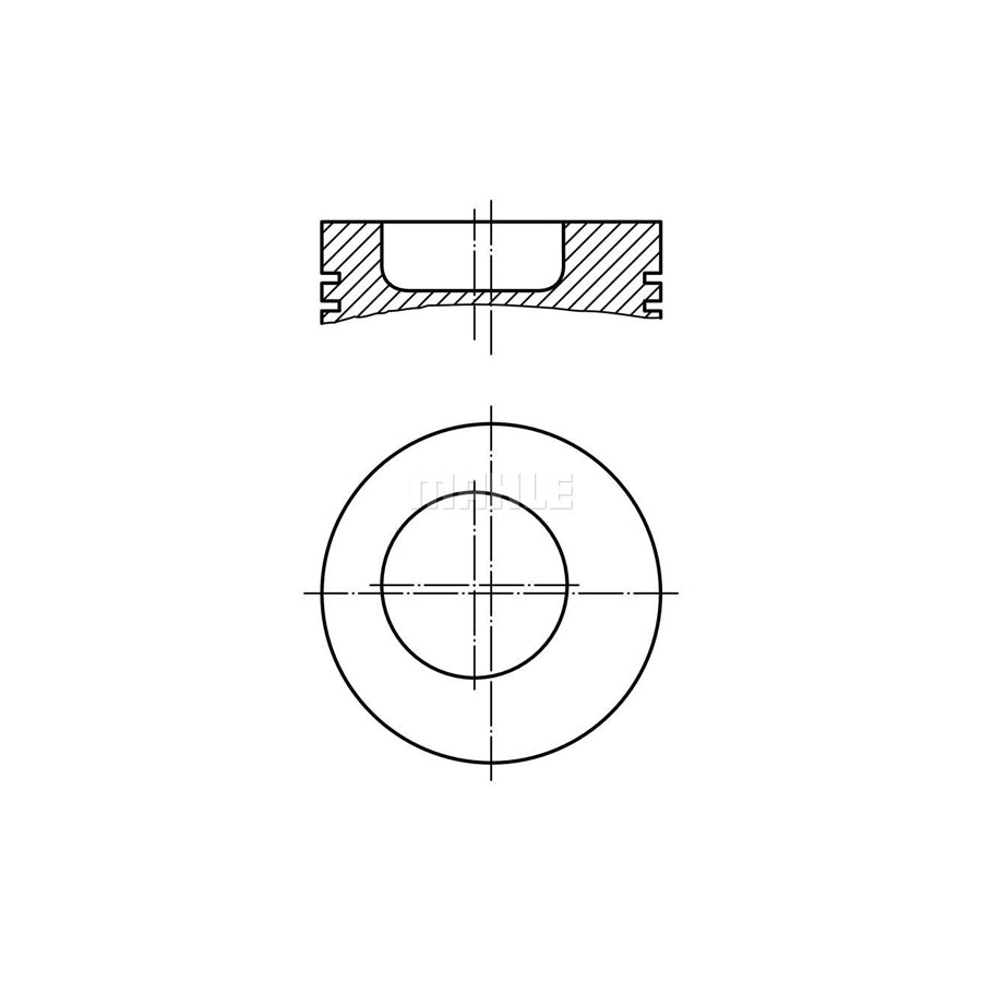 MAHLE ORIGINAL 043 78 00 Piston 91,48 mm, without cooling duct