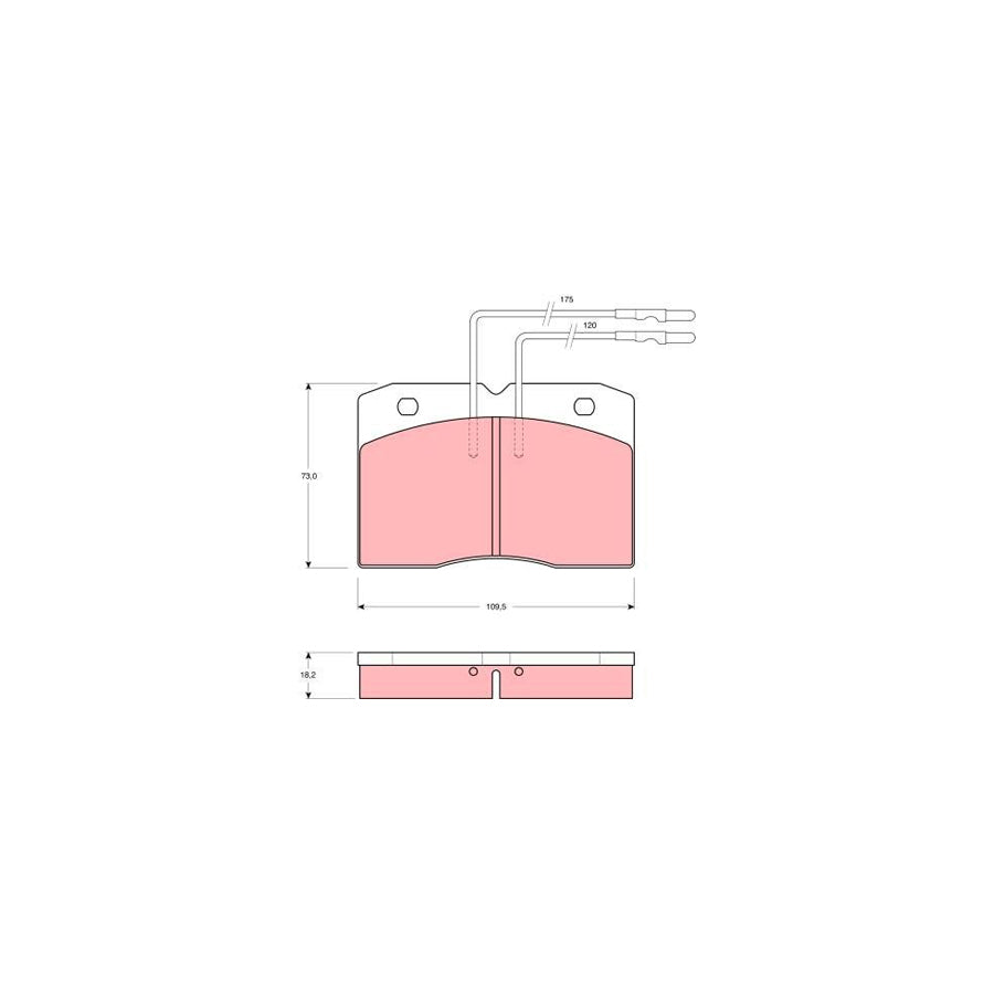 TRW Gdb343 Brake Pad Set Incl Wear Warning Contact