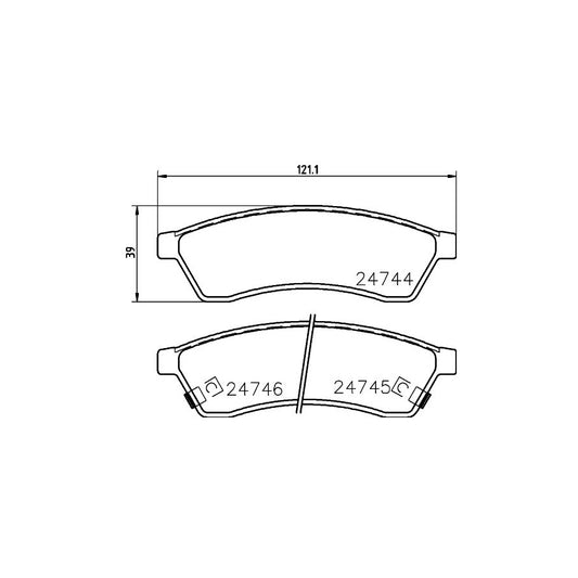 Hella 8DB 355 014 491 Brake Pad Set With Acoustic Wear Warning
