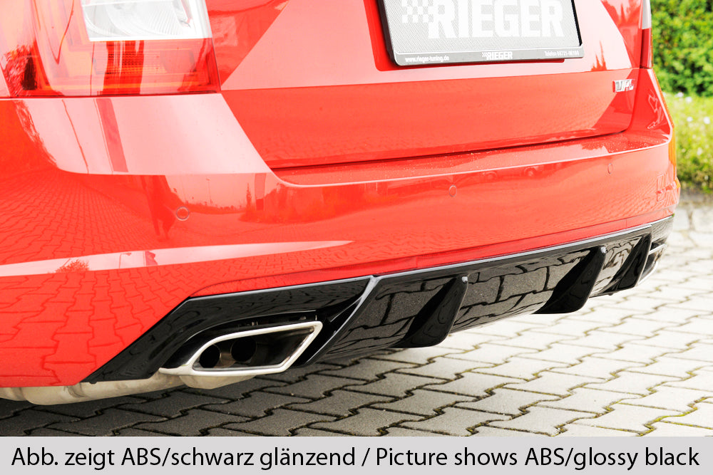 Rieger 00079016 Skoda 5E Octavia RS Rear Diffuser -  Matte Black