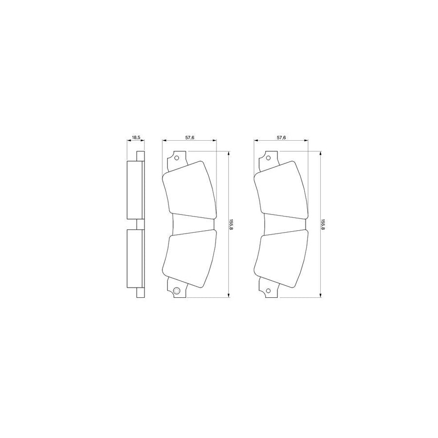 Bosch 0986464421 Brake Pad Set For Renault 30 BP651