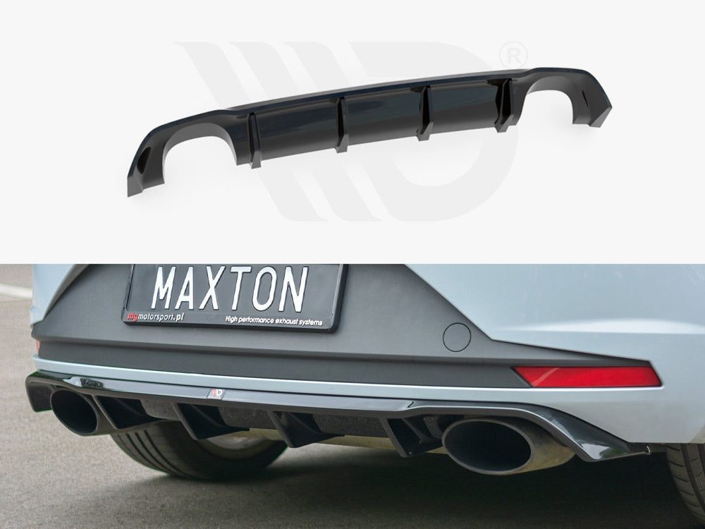 Maxton Design SE-LE-3-CU-RS1T Rear Valance Seat Leon MK3 Cupra (2014-2016) | Duco Car Parts UK Car Parts