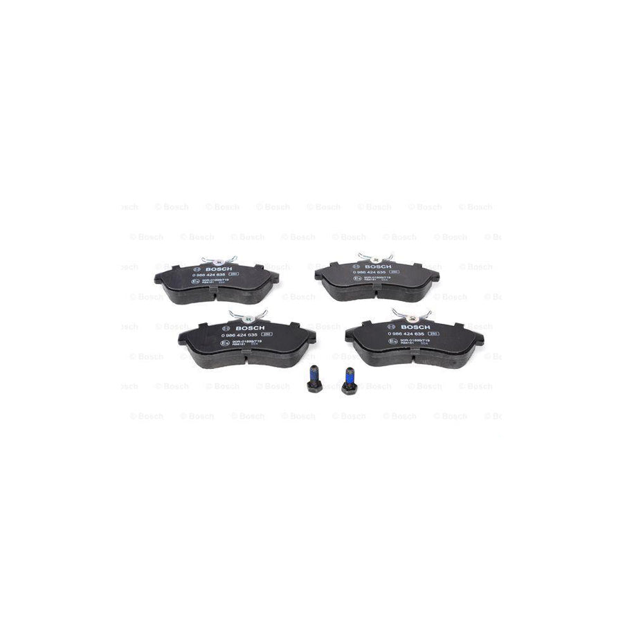 Bosch 0986424635 Brake Pad Set With Anti Squeak Plate With Bolts Screws With Accessories BP354