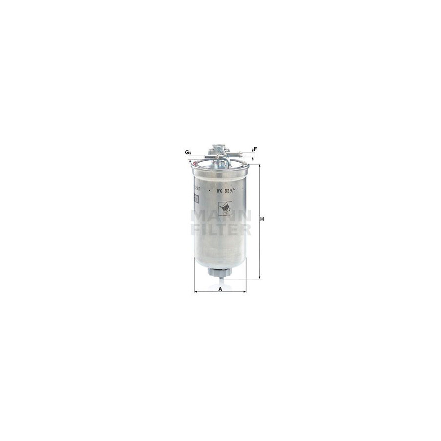 MANN-FILTER WK 829/1 x Fuel filter with seal