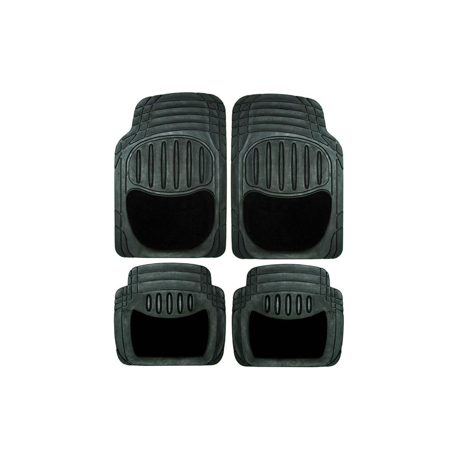 POLGUM Universal fit AH414C Floor mat set Elastomer, Front and Rear, Quantity: 4, Black
