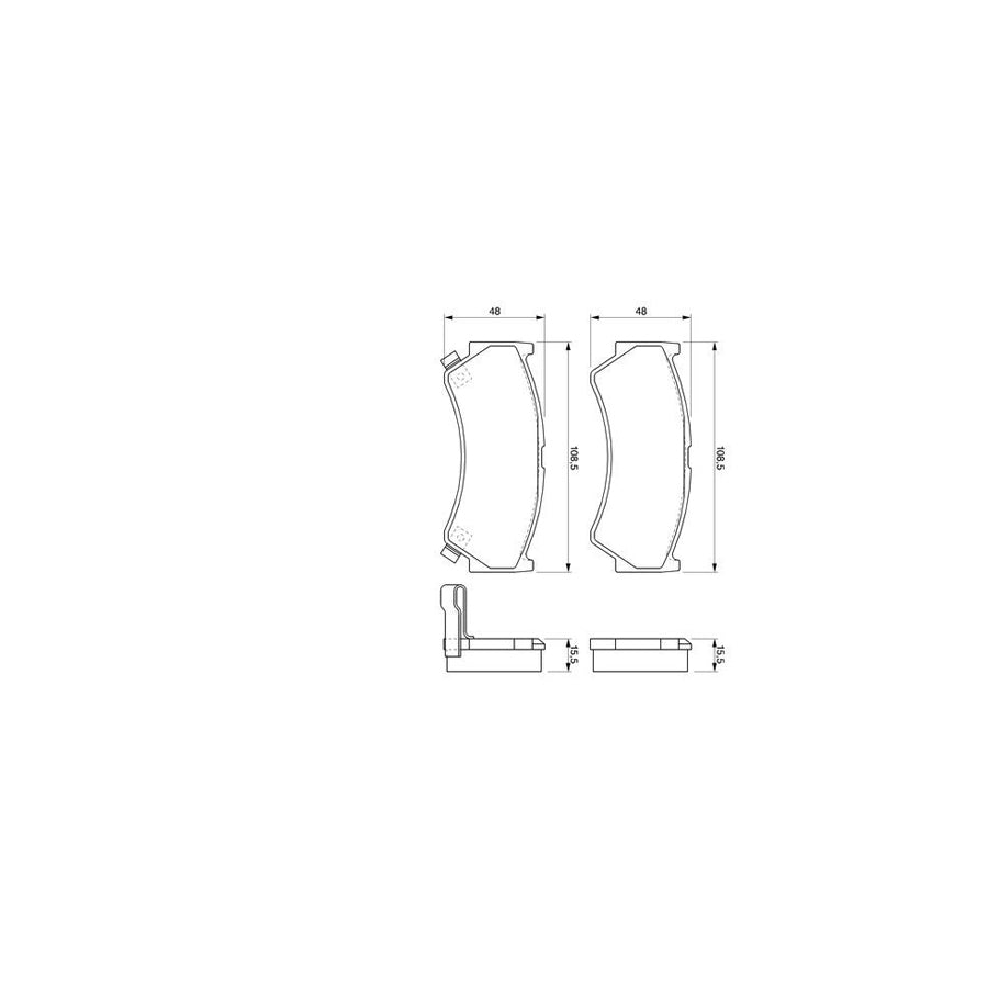 Bosch 0986424732 Brake Pad Set For Suzuki Baleno With Acoustic Wear Warning With Mounting Manual BP442