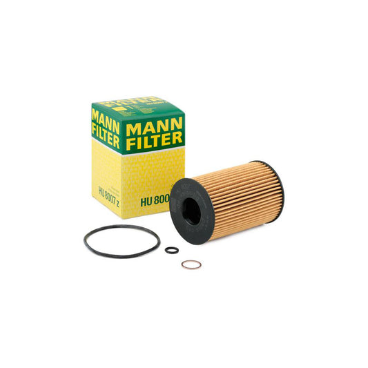 MANN-FILTER HU 8007 z Oil Filter with seal, Filter Insert