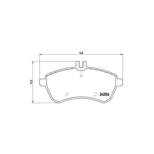 Brembo P 50 071 Brake Pad Set Directional Brake Pads Prepared For Wear Indicator With Brake Caliper Screws