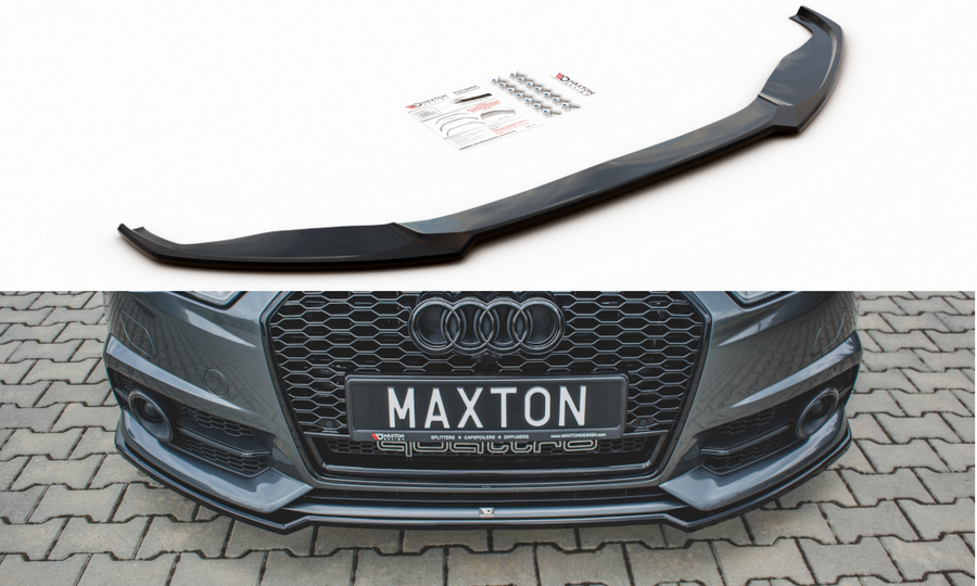 Maxton Design AU-S6-C7F-FD1T Front Splitter V.1 Audi S6 / A6 S-Line C7 FL | Duco Car Parts UK Car Parts