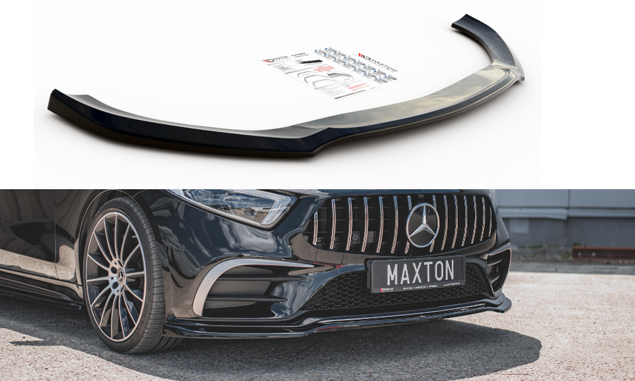 Maxton Design ME-CLS-257-AMGLINE-FD3T Front Splitter V.3 Mercedes Benz CLS-Class C257 AMG-Line | Duco Car Parts UK Car Parts